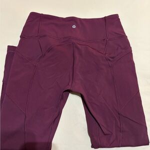 Lululemon Maroon Leggings - full length